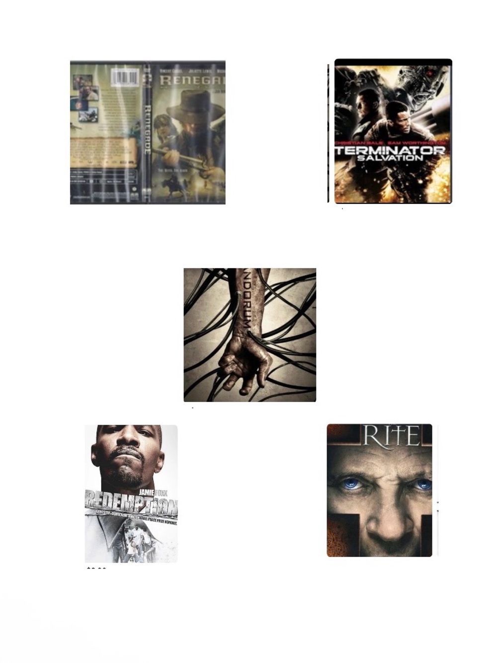 5 Regular DVD movies